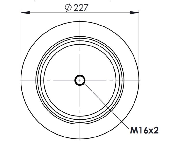 Пневморесора гумометалева WUHLERMANN WU 78836-2C  