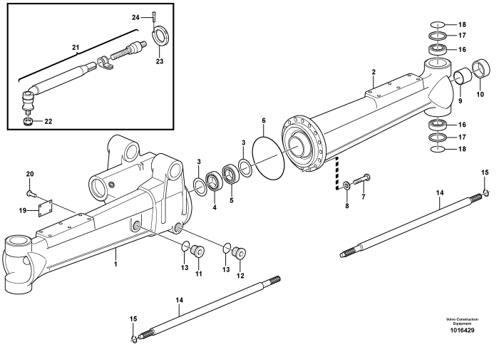 Рульова тяга ліва, VOLVO EW180B VOE 11705055