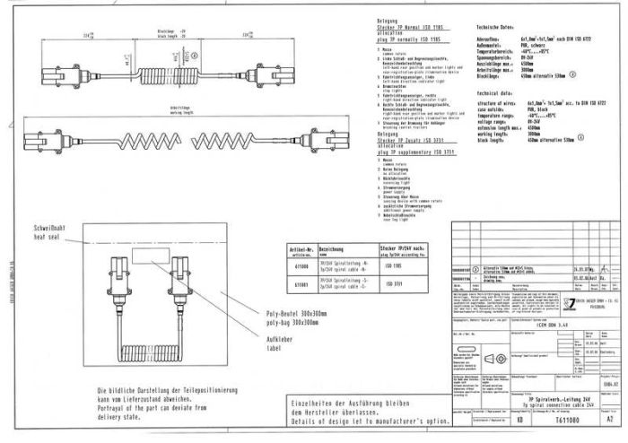 Кабель з'єднувальний автомобільний HELLA 8KA004 797-001