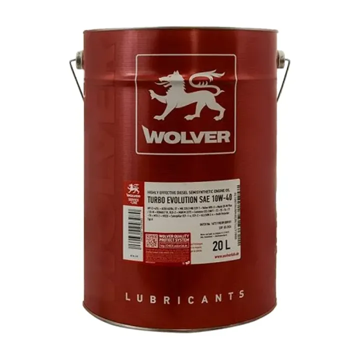 Масло моторное WOLVER Turbo Evolution 10W-40 20л